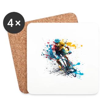 Cyclist - Coasters (set of 4) - white - Front