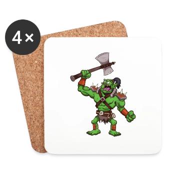 Troll Chief - Coasters (set of 4) - white - Front