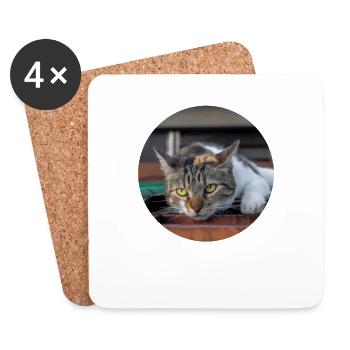 All cats are beautiful - Coasters (set of 4) - white - Front