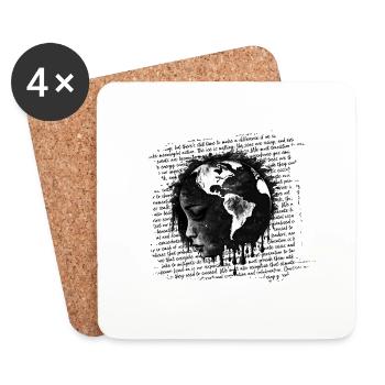 Earth's Cry: Act for Climate Change - Coasters (set of 4) - white - Front