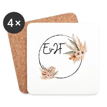 Personalized bachelorette party - Coasters (set of 4) - white - Front
