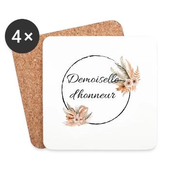 Demoiselle d'honneur - Dessous de verre (lot de 4) - blanc - Devant