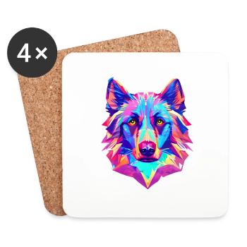 German Shepherd Dog Dog Owner Dog Dog Owner Dog - Coasters (set of 4) - white - Front