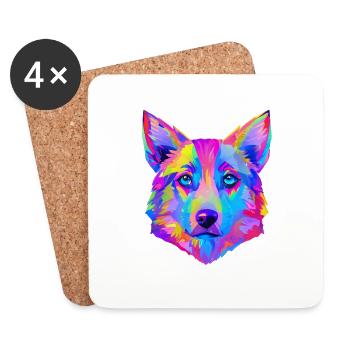 Dog Owner German Shepherd Dog Dog Owner Dogs Dog - Coasters (set of 4) - white - Front