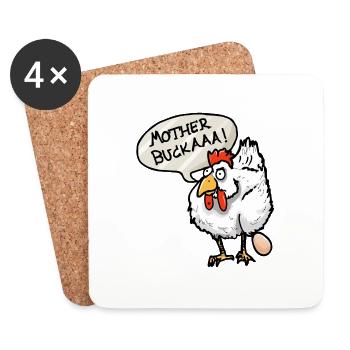 Mother bukaaa!! - Coasters (set of 4) - white - Front