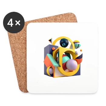 .3D - Coasters (set of 4) - white - Front