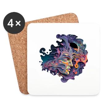 TRIPPY - Coasters (set of 4) - white - Front