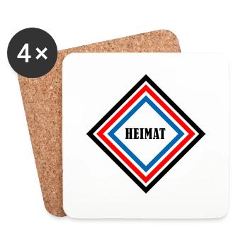 Raute Heimat - Untersetzer (4er-Set) - Weiß - Vorne