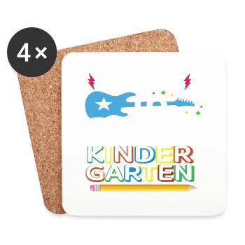 Ready To Rock Kindergarten - Untersetzer (4er-Set) - Weiß - Vorne