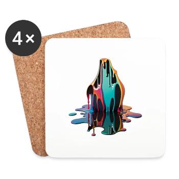 DRIPPY - Dessous de verre (lot de 4) - blanc - Devant