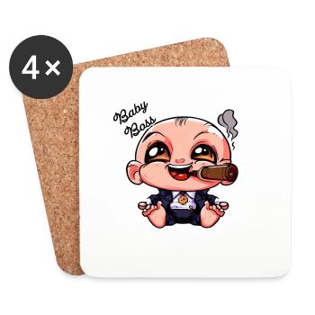 baby boss - Untersetzer (4er-Set) - Weiß - Vorne