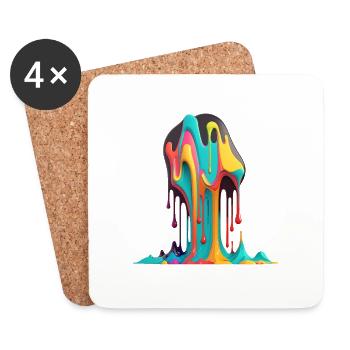 DRIPPY - Dessous de verre (lot de 4) - blanc - Devant