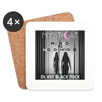 Élevé en couverture officielle monochrome - Dessous de verre (lot de 4) - blanc - Devant