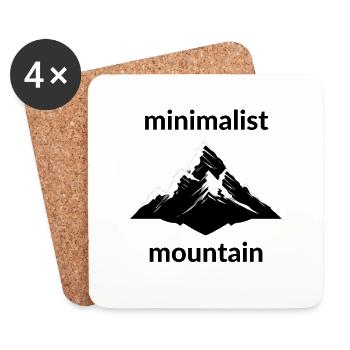 Minimalist Mountain - Untersetzer (4er-Set) - Weiß - Vorne