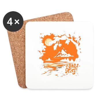 L’île - Dessous de verre (lot de 4) - blanc - Devant