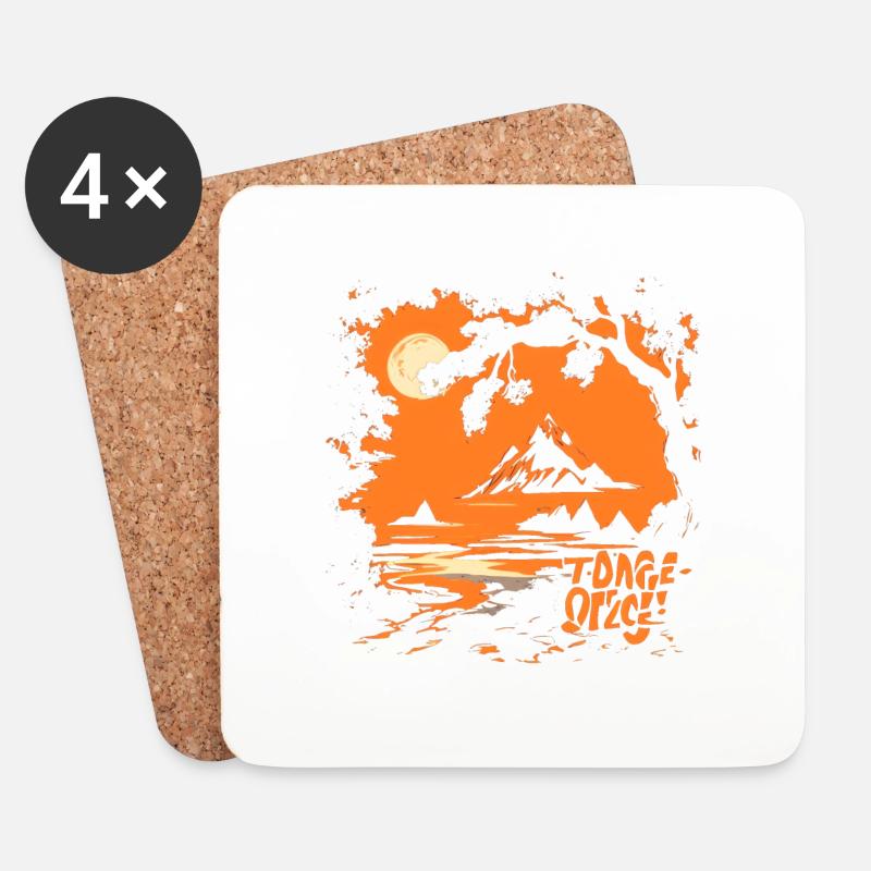 The Island - Untersetzer (4er-Set) - Weiß