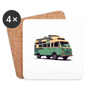 Your camper darling - Coasters (set of 4) - white - Front