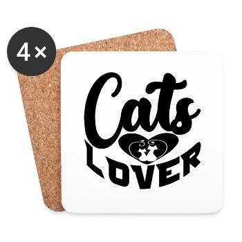 Cats Lover - Coasters (set of 4) - white - Front