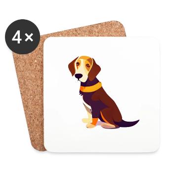 Dog owner Dogs Dog owners German Shepherd dog - Coasters (set of 4) - white - Front