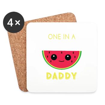 Eins in einem Melonen-Daddy - Untersetzer (4er-Set) - Weiß - Vorne