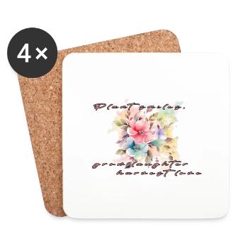 Plant smile grow laughter harvest love - Untersetzer (4er-Set) - Weiß - Vorne