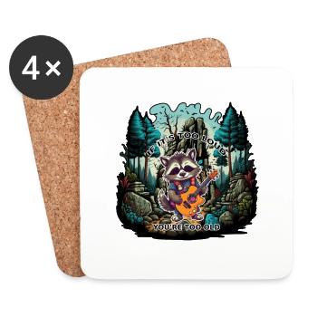 Get Ready To Rock With This Epic Forest Stage - Coasters (set of 4) - white - Front