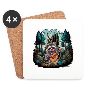 Get Ready To Rock With This Epic Forest Stage Art - Coasters (set of 4) - white - Front
