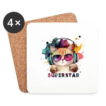 superstar - Coasters (set of 4) - white - Front