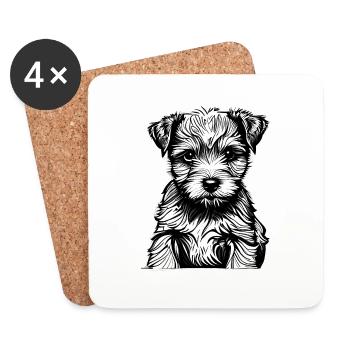 Dogs Dog Motif Lakeland Terrier Dog Owner Dog - Coasters (set of 4) - white - Front