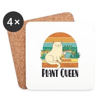 Reine des plantes - Dessous de verre (lot de 4) - blanc - Devant