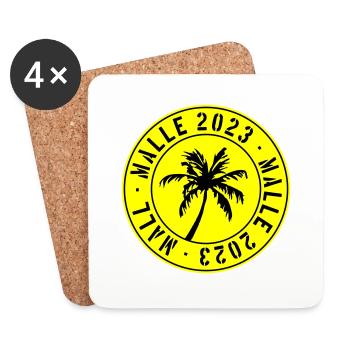 Malle 2023 - Dessous de verre (lot de 4) - blanc - Devant