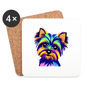 Terrier Chien Chien Propriétaire Chien Chiens Propriétaire de Chien Propriétaire de Chien - Dessous de verre (lot de 4) - blanc - Devant