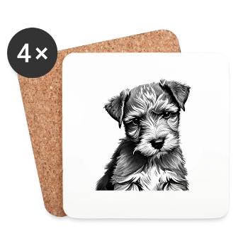 Chien Cadeau Chiens Labrador Dog Owner Pet - Dessous de verre (lot de 4) - blanc - Devant