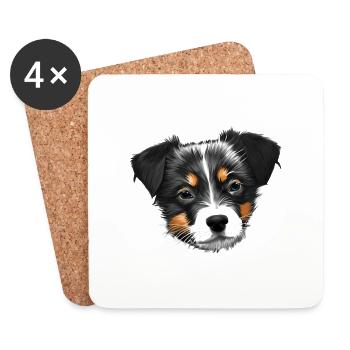 Dog Love Dog Berger Dog Dog Dog Dog Owner - Dessous de verre (lot de 4) - blanc - Devant