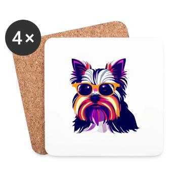 Dog Terrier Dog Owner Dog Owner Dogs - Coasters (set of 4) - white - Front