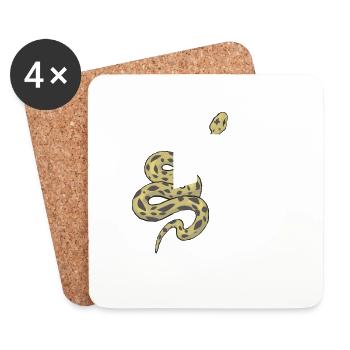 Letter r snake - Coasters (set of 4) - white - Front