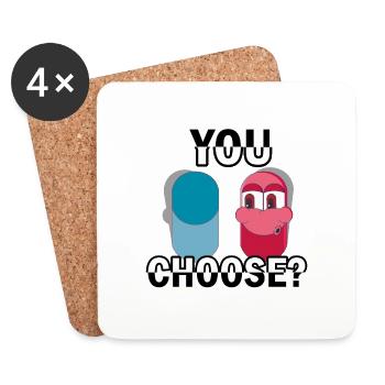 YOU CHOOSE - Coasters (set of 4) - white - Front