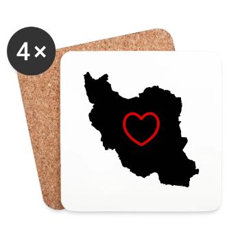 Iran Love - Coasters (set of 4) - white - Front