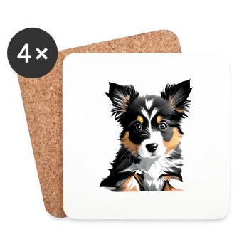 Berger Allemand Chien d’amour Chiens Chien Chien Propriétaire de chien - Dessous de verre (lot de 4) - blanc - Devant