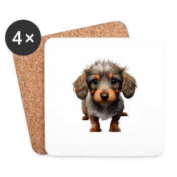 Dog Love Dog Dachshund Dogs Teckel Dog Owner - Coasters (set of 4) - white - Front