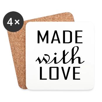 Made with Love - Untersetzer (4er-Set) - Weiß - Vorne