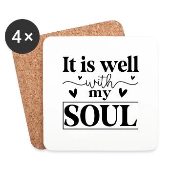 It is well with my Soul - Coasters (set of 4) - white - Front