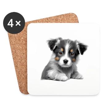 Dogs Dog owners German Shepherds Dog owners Dog owners - Coasters (set of 4) - white - Front
