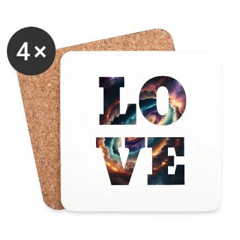 Love is infinite - Coasters (set of 4) - white - Front