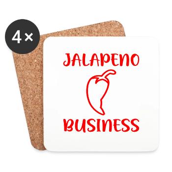 Jalapeno Business - Coasters (set of 4) - white - Front