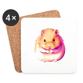 Mouse Rat Hamster Rodent Gift Mice Rats - Coasters (set of 4) - white - Front