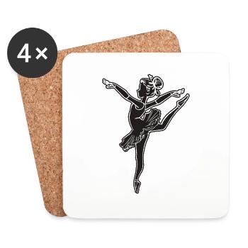 Ballerina black - Untersetzer (4er-Set) - Weiß - Vorne