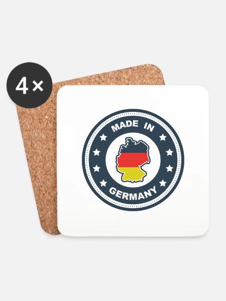 Made in Germany - Untersetzer (4er-Set) - Weiß