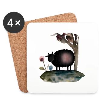 Black sheep - Coasters (set of 4) - white - Front