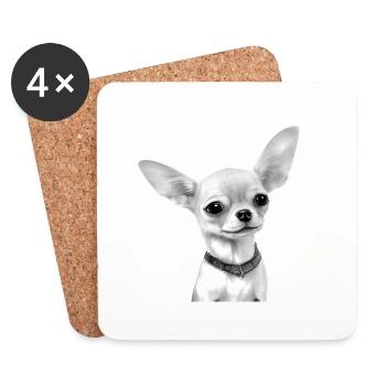 Chihuahua Dog Dog Owner Chihuahuapuppy Dog - Coasters (set of 4) - white - Front